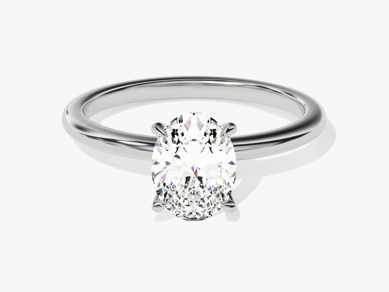 4-Prong Solitaire Oval Cut Diamond Engagement Ring (1.50 CT)