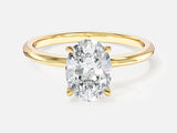 4-Prong Solitaire Oval Cut Moissanite Engagement Ring (1.50 CT)