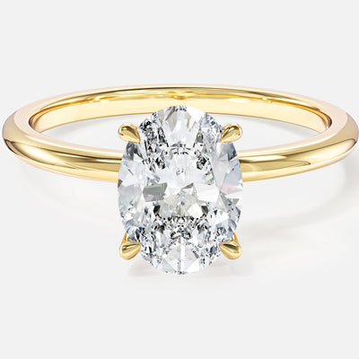 4-Prong Solitaire Oval Cut Lab Grown Diamond Engagement Ring (1.50 CT)
