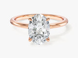 4-Prong Solitaire Oval Cut Lab Grown Diamond Engagement Ring (2.00 CT)