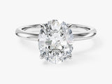 4-Prong Solitaire Oval Cut Moissanite Engagement Ring (3.00 CT)
