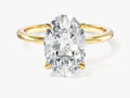 4-Prong Solitaire Oval Cut Moissanite Engagement Ring (3.00 CT)