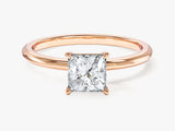 Princess Cut Solitaire Moissanite Engagement Ring (1.00 CT)