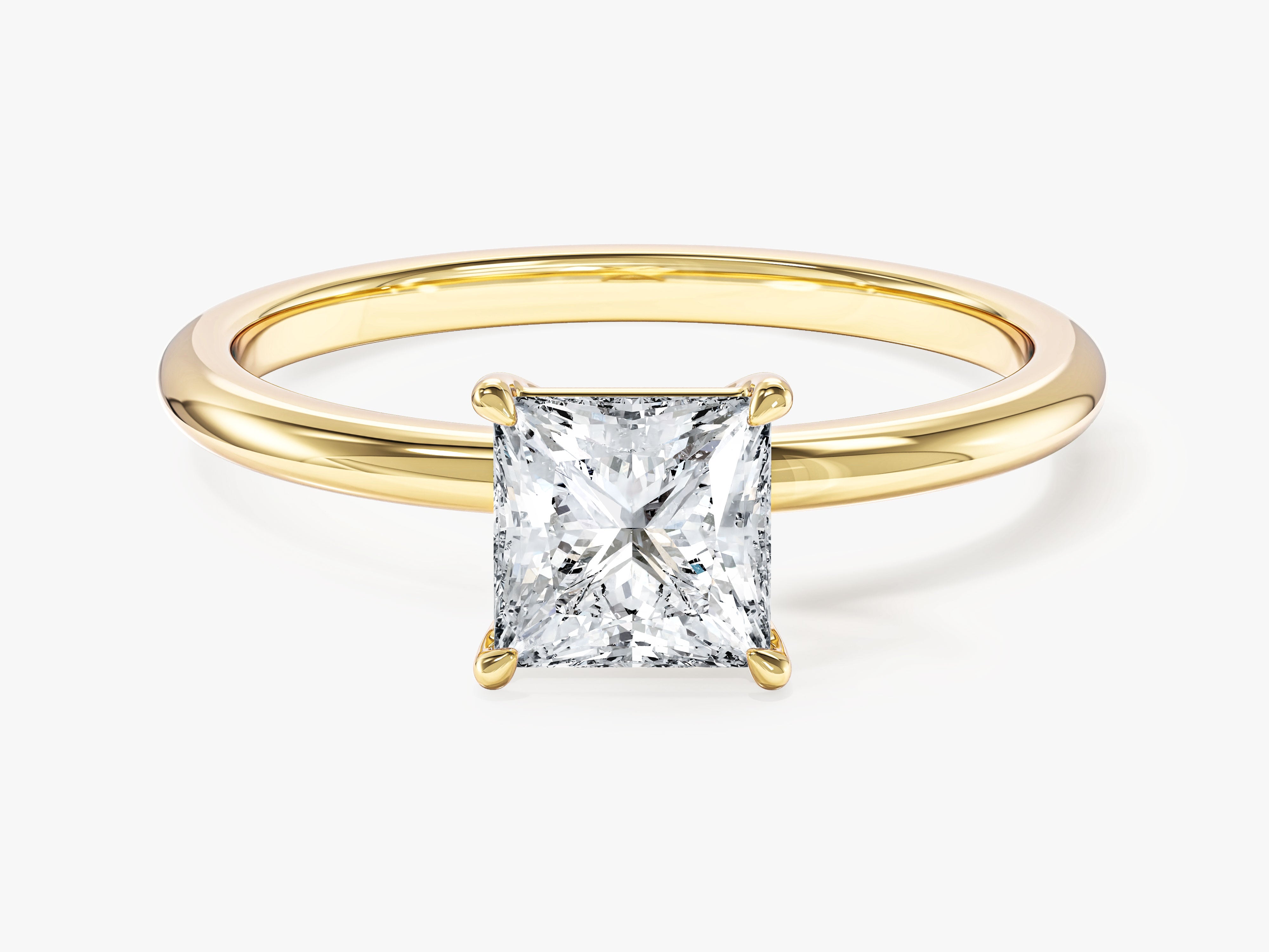 Princess Cut Solitaire Lab Grown Diamond Engagement Ring (1.00 CT)