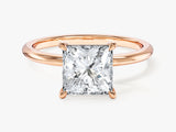Princess Cut Solitaire Moissanite Engagement Ring (2.00 CT)