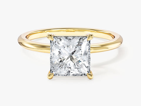 Princess Cut Solitaire Moissanite Engagement Ring (2.00 CT)