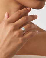 Princess Cut Solitaire Moissanite Engagement Ring (2.00 CT)