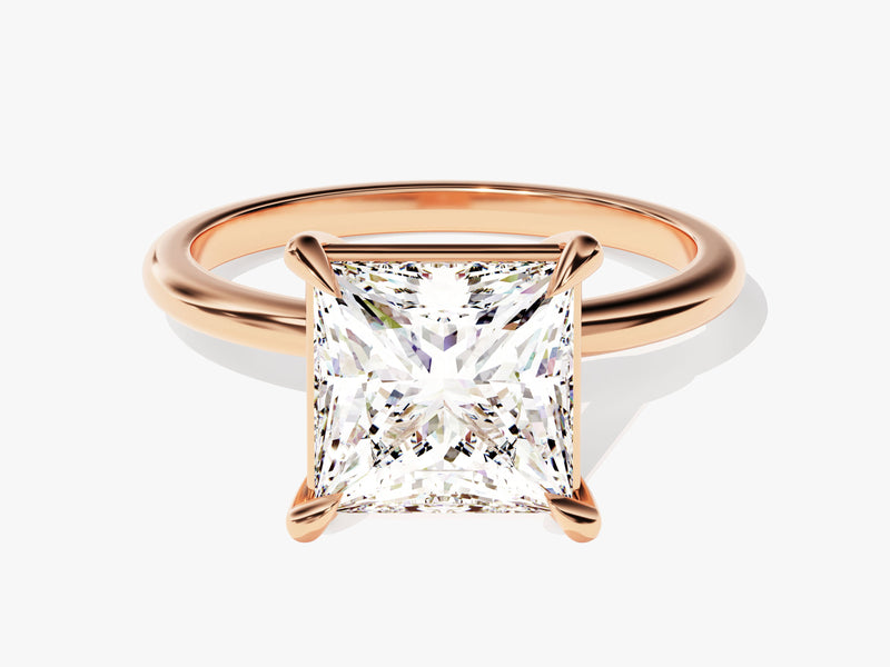 Princess Cut Solitaire Moissanite Engagement Ring (3.00 CT)