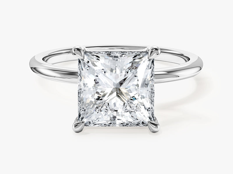 Princess Cut Solitaire Moissanite Engagement Ring (3.00 CT)