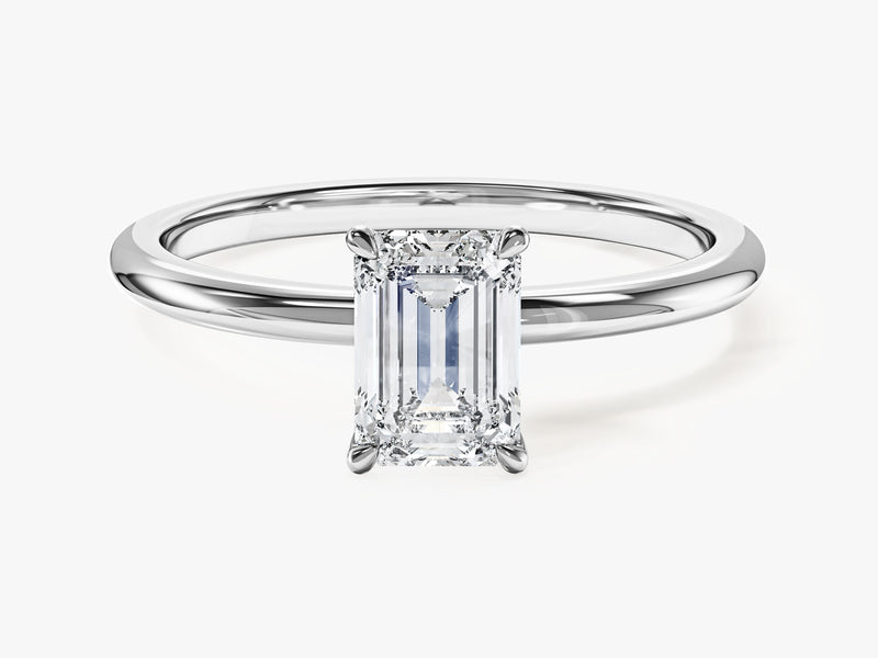Emerald Cut Solitaire Lab Grown Diamond Engagement Ring (1.00 CT)
