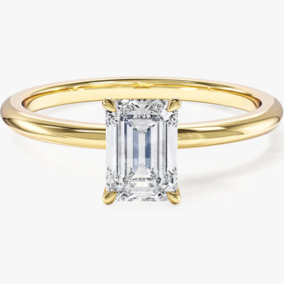 Emerald Cut Solitaire Moissanite Engagement Ring (1.00 CT)
