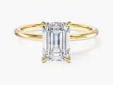 Emerald Cut Solitaire Moissanite Engagement Ring (2.00 CT)