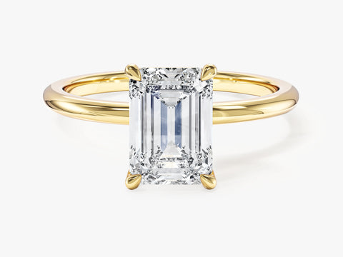 Emerald Cut Solitaire Moissanite Engagement Ring (2.00 CT)