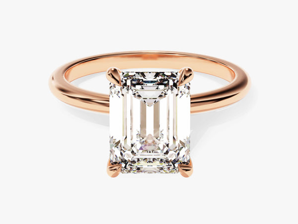 Emerald Cut Solitaire Lab Grown Diamond Engagement Ring (3.00 CT)