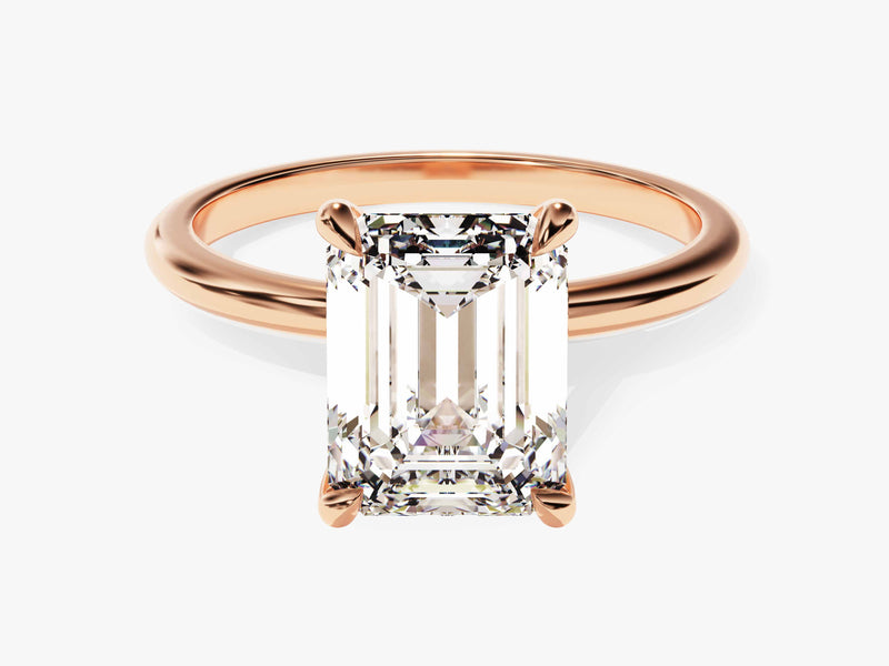 Emerald Cut Solitaire Lab Grown Diamond Engagement Ring (3.00 CT)