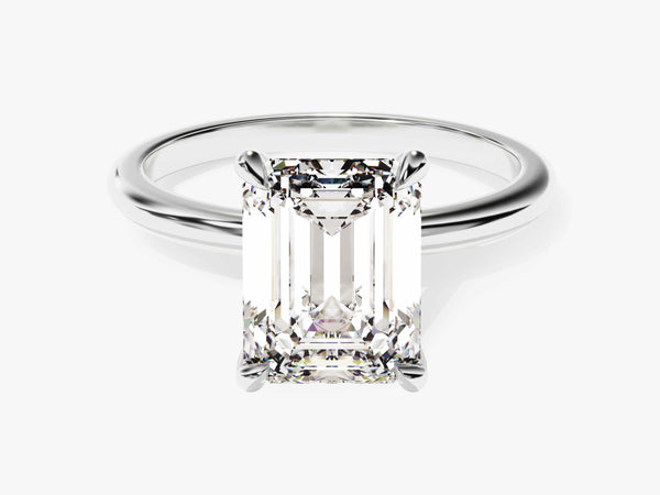 Emerald Cut Solitaire Lab Grown Diamond Engagement Ring (3.00 CT)