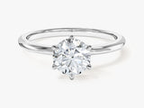 6-Prong Solitaire Round Cut Moissanite Engagement Ring (1.00 CT)