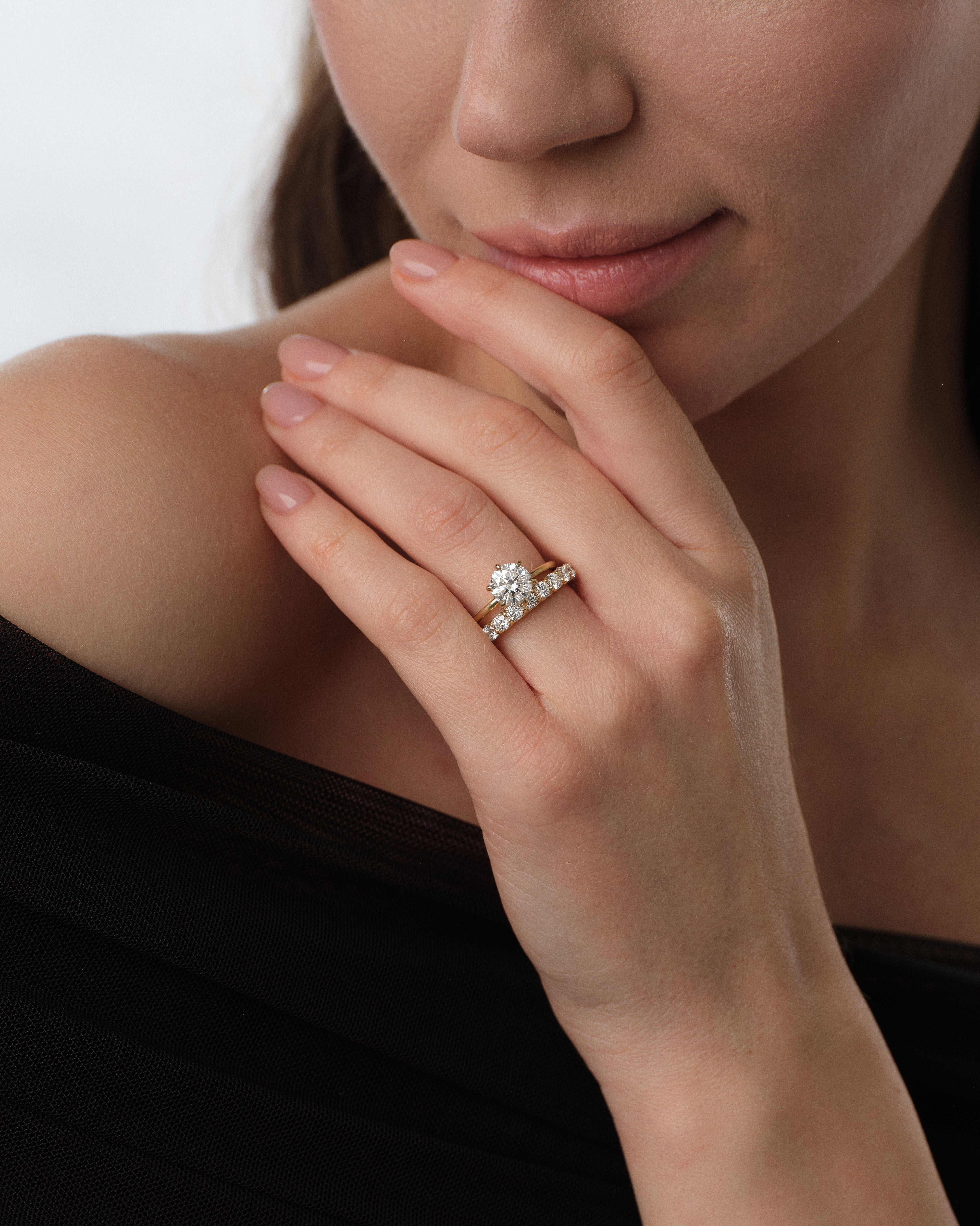 6-Prong Solitaire Round Cut Moissanite Engagement Ring (1.50 CT)