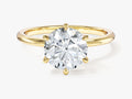 6-Prong Solitaire Round Cut Moissanite Engagement Ring (2.00 CT)