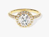 Round Cut Lab Grown Diamond Round Halo Engagement Ring (1.00 CT)