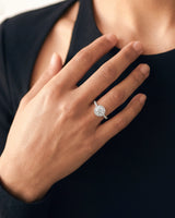 Round Cut Lab Grown Diamond Round Halo Engagement Ring (1.00 CT)