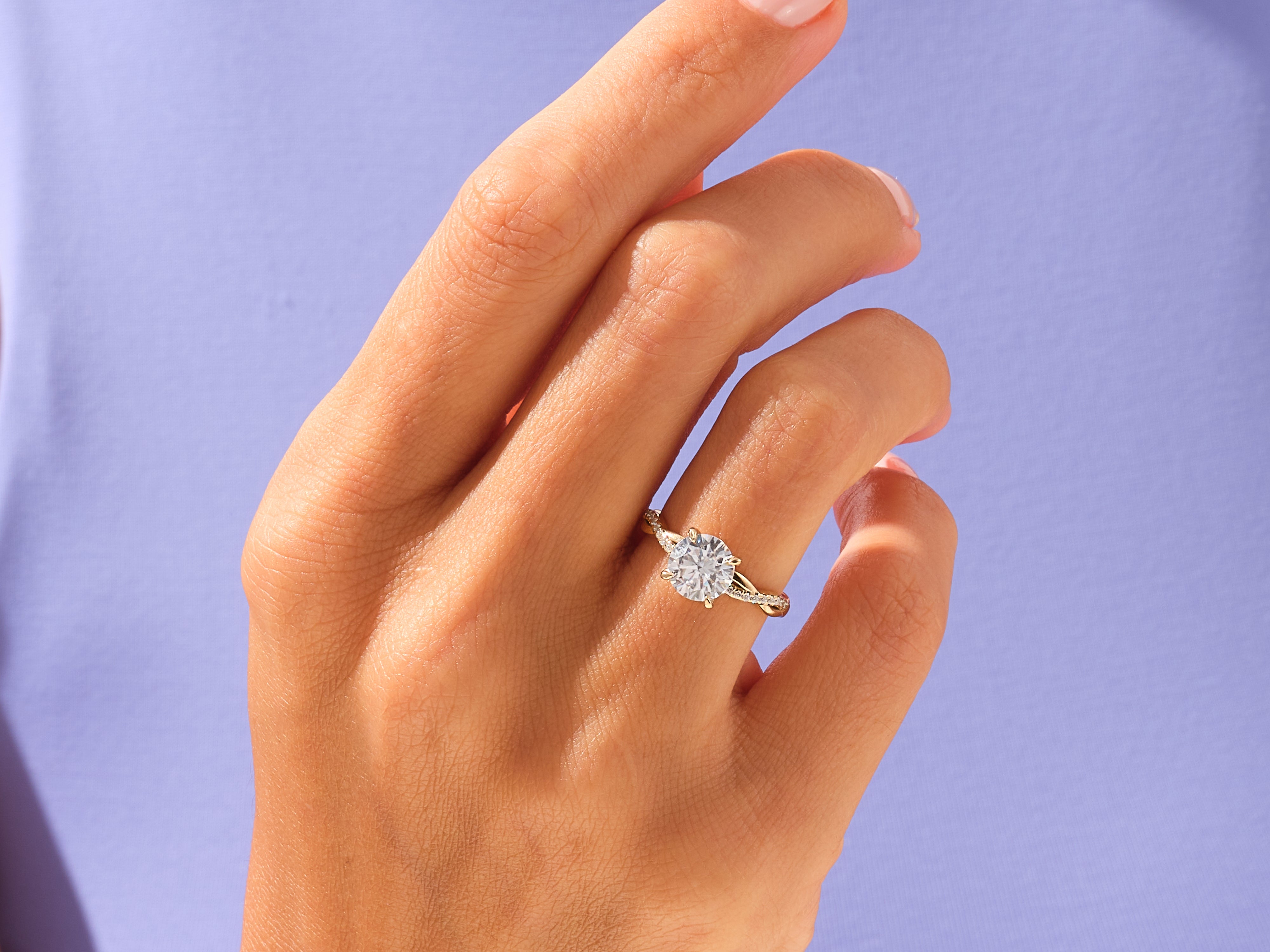 Twist Moissanite Engagement Ring (1.50 CT)