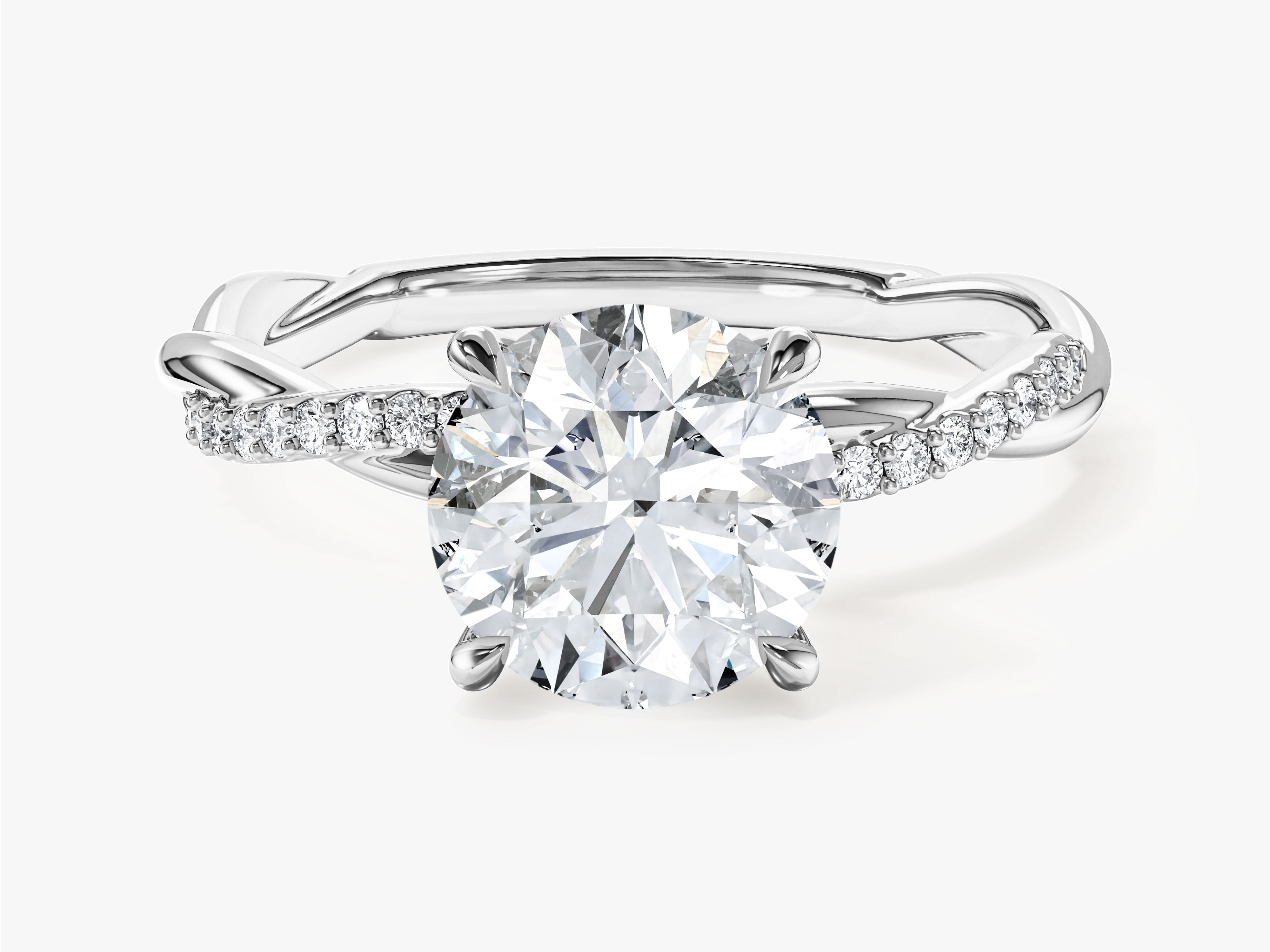 Twist Moissanite Engagement Ring (2.00 CT)