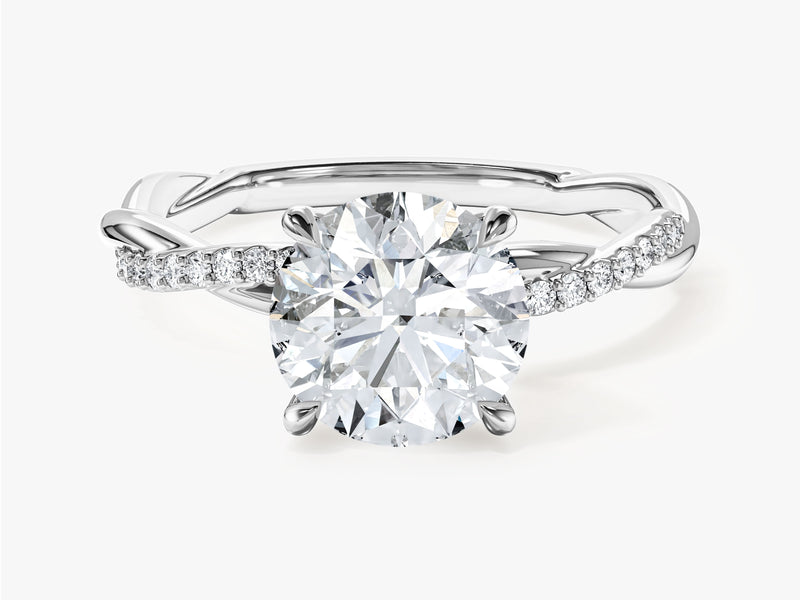 Twist Moissanite Engagement Ring (2.00 CT)