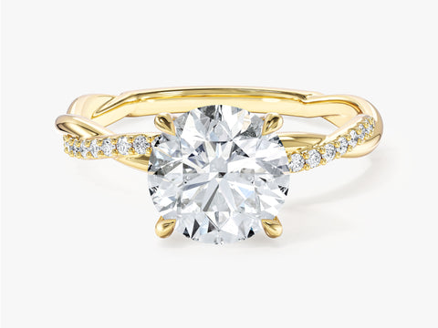 Twist Moissanite Engagement Ring (2.00 CT)