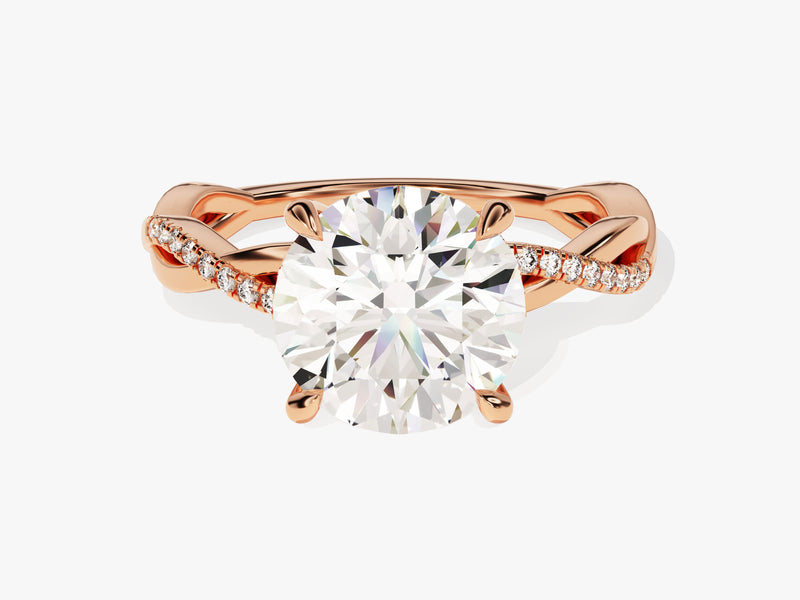 Twist Moissanite Engagement Ring (3.00 CT)