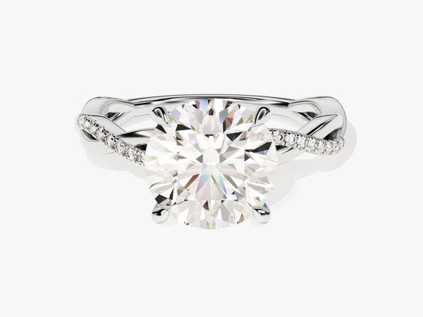 Twist Moissanite Engagement Ring (3.00 CT)