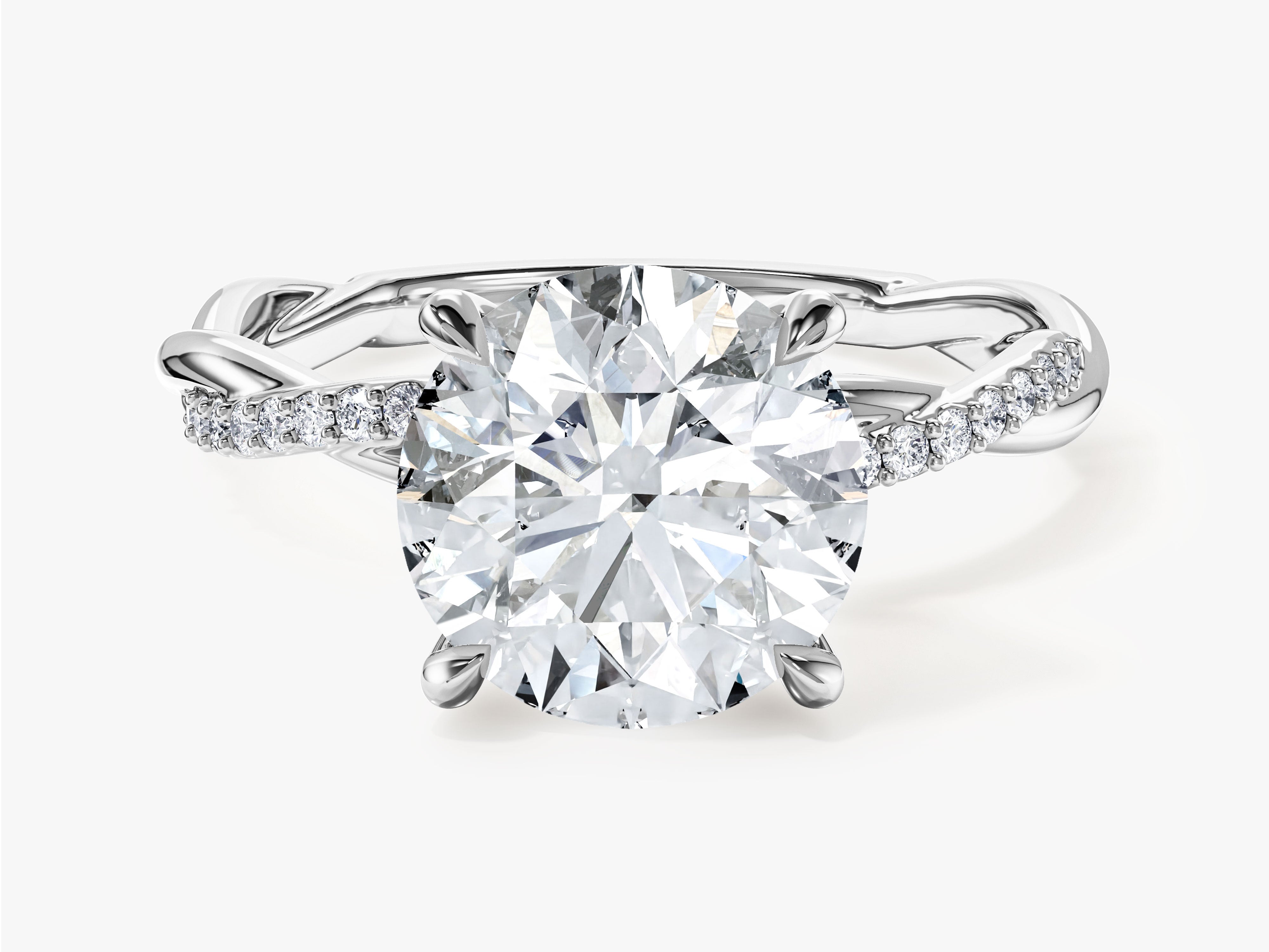 Twist Moissanite Engagement Ring (3.00 CT)