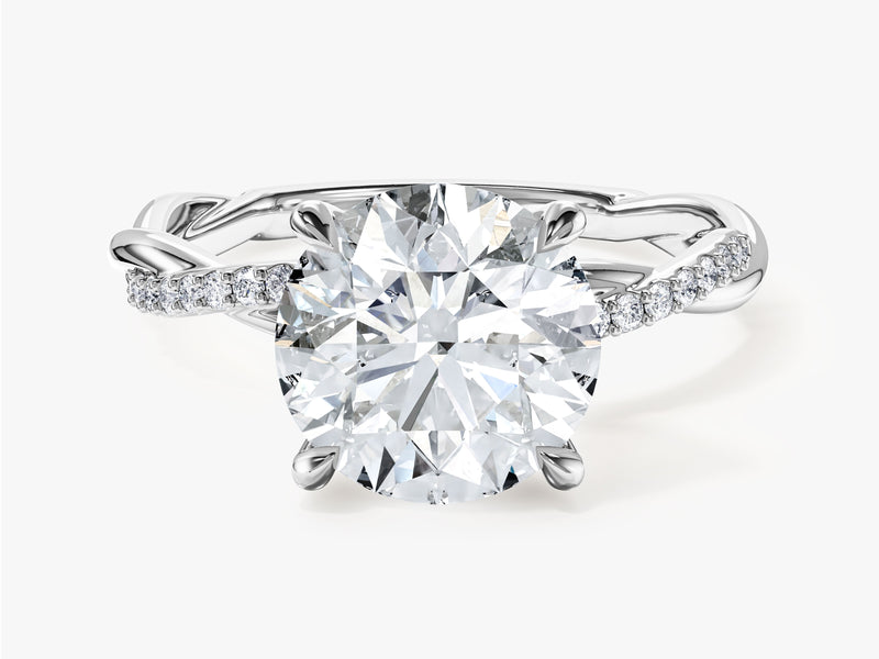 Twist Moissanite Engagement Ring (3.00 CT)
