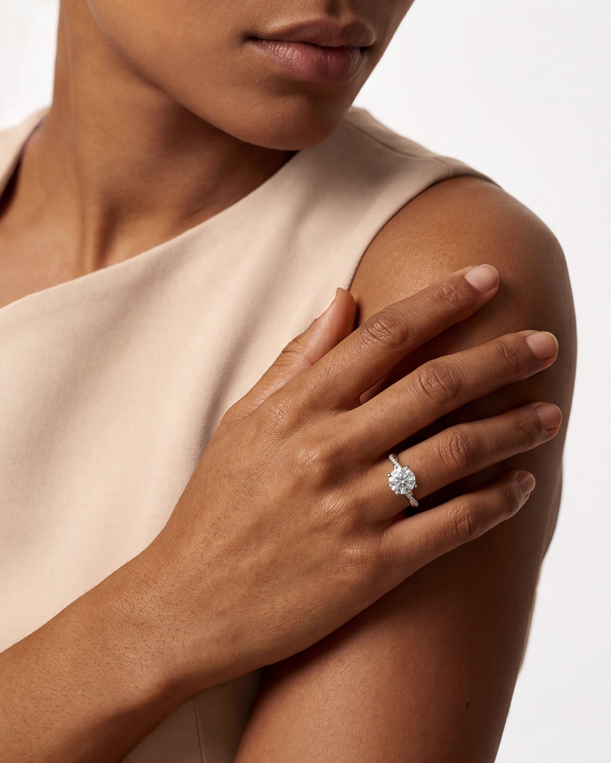 Twist Moissanite Engagement Ring (3.00 CT)