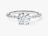 Alternating Marquise Side Stone Moissanite Engagement Ring (1.00 CT)