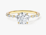 Alternating Marquise Side Stone Moissanite Engagement Ring (1.00 CT)