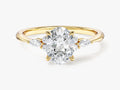 Cluster Accent Oval Cut Moissanite Engagement Ring (1.50 CT)