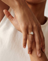 Cluster Accent Oval Cut Moissanite Engagement Ring (2.00 CT)
