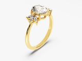 Marquise Cluster Accent Oval Cut Diamond Engagement Ring (1.50 CT)