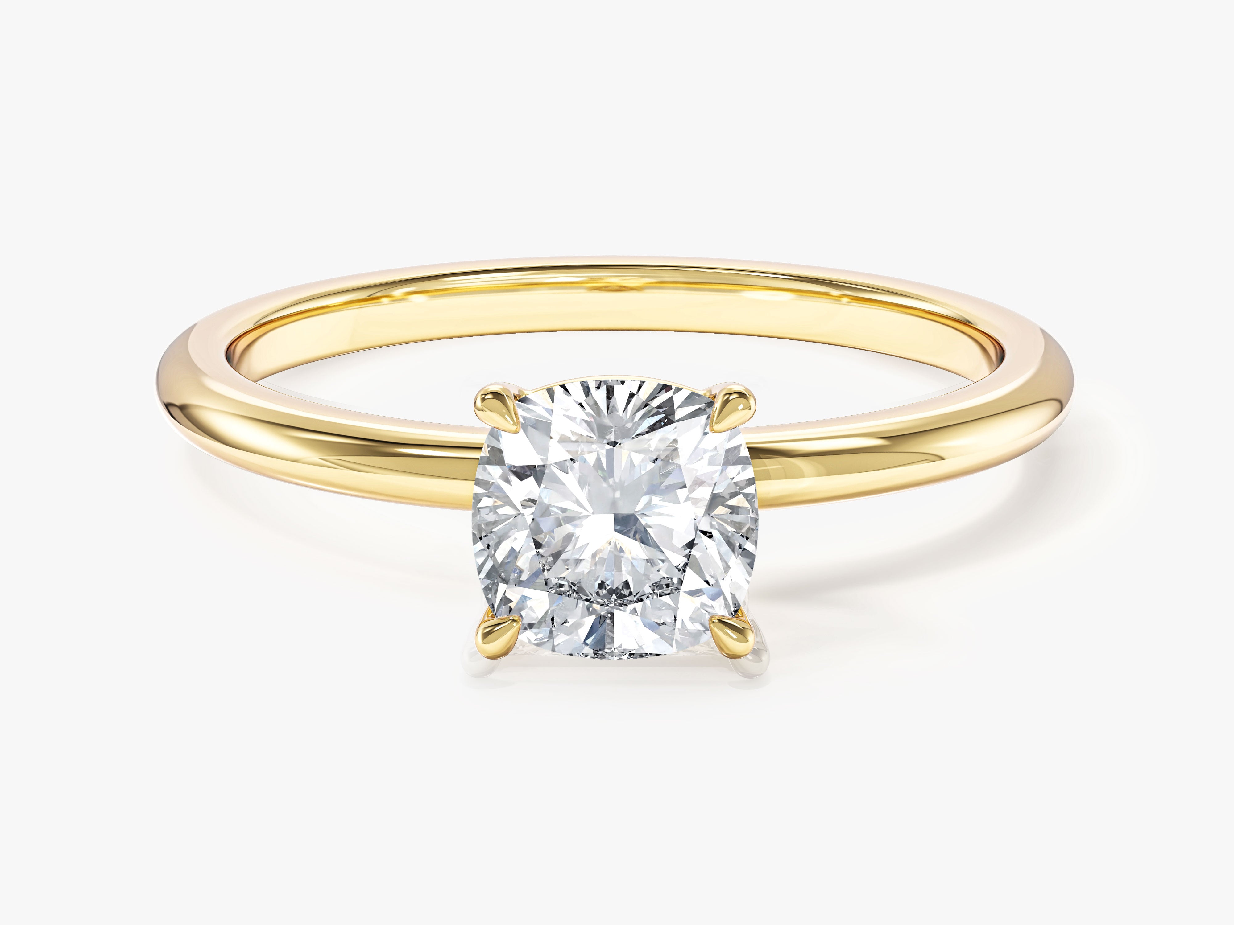 Cushion Cut Solitaire Lab Grown Diamond Engagement Ring (1.00 CT)