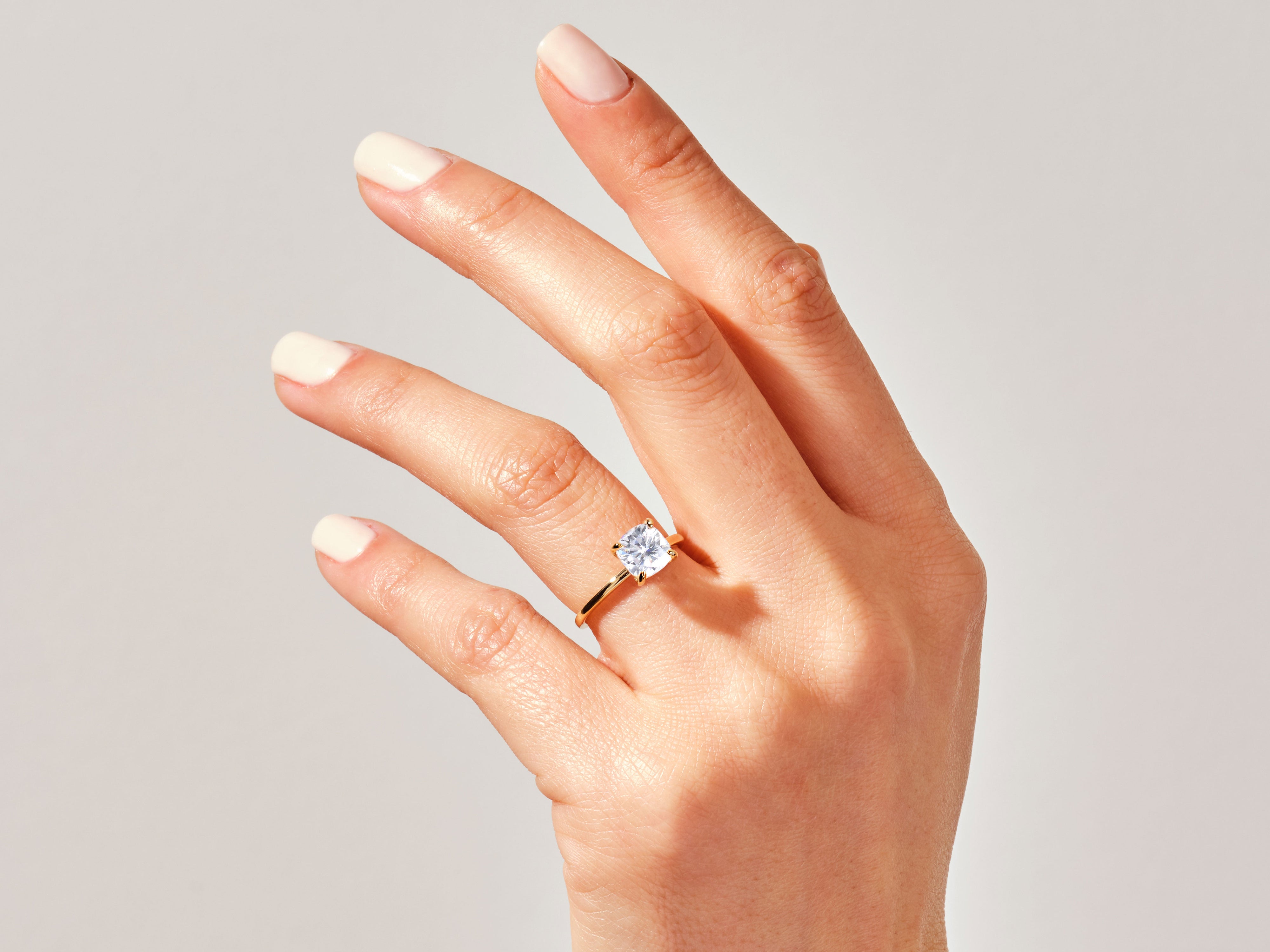 Cushion Cut Solitaire Lab Grown Diamond Engagement Ring (2.00 CT)