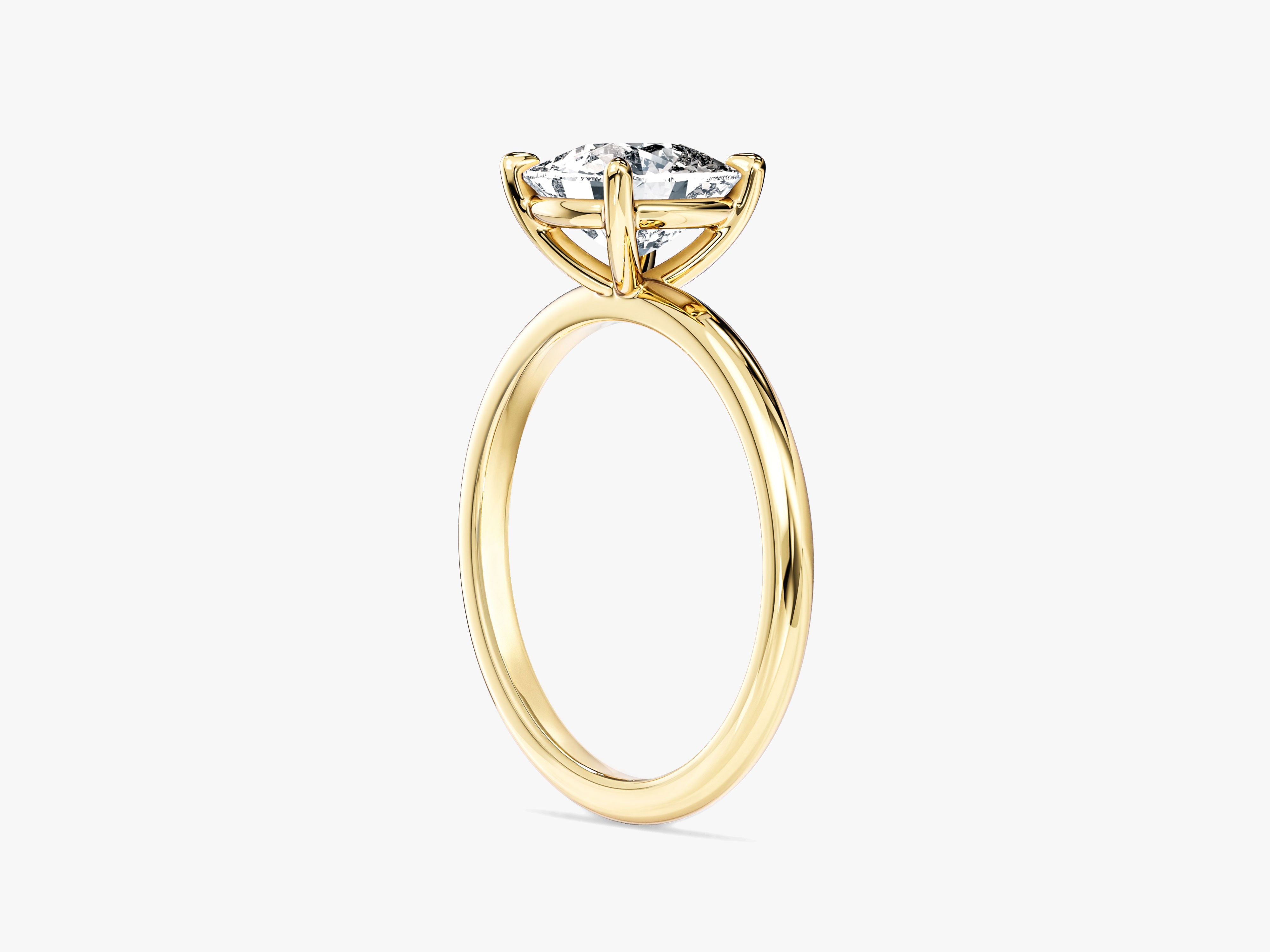 Cushion Cut Solitaire Lab Grown Diamond Engagement Ring (2.00 CT)
