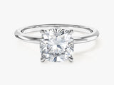 Cushion Cut Solitaire Lab Grown Diamond Engagement Ring (2.00 CT)