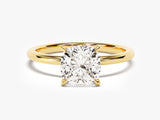 Cushion Cut Solitaire Diamond Engagement Ring (2.00 CT)
