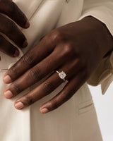 Cushion Cut Solitaire Moissanite Engagement Ring (2.00 CT)