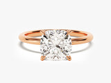 Cushion Cut Solitaire Lab Grown Diamond Engagement Ring (3.00 CT)