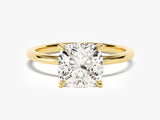Cushion Cut Solitaire Diamond Engagement Ring (3.00 CT)