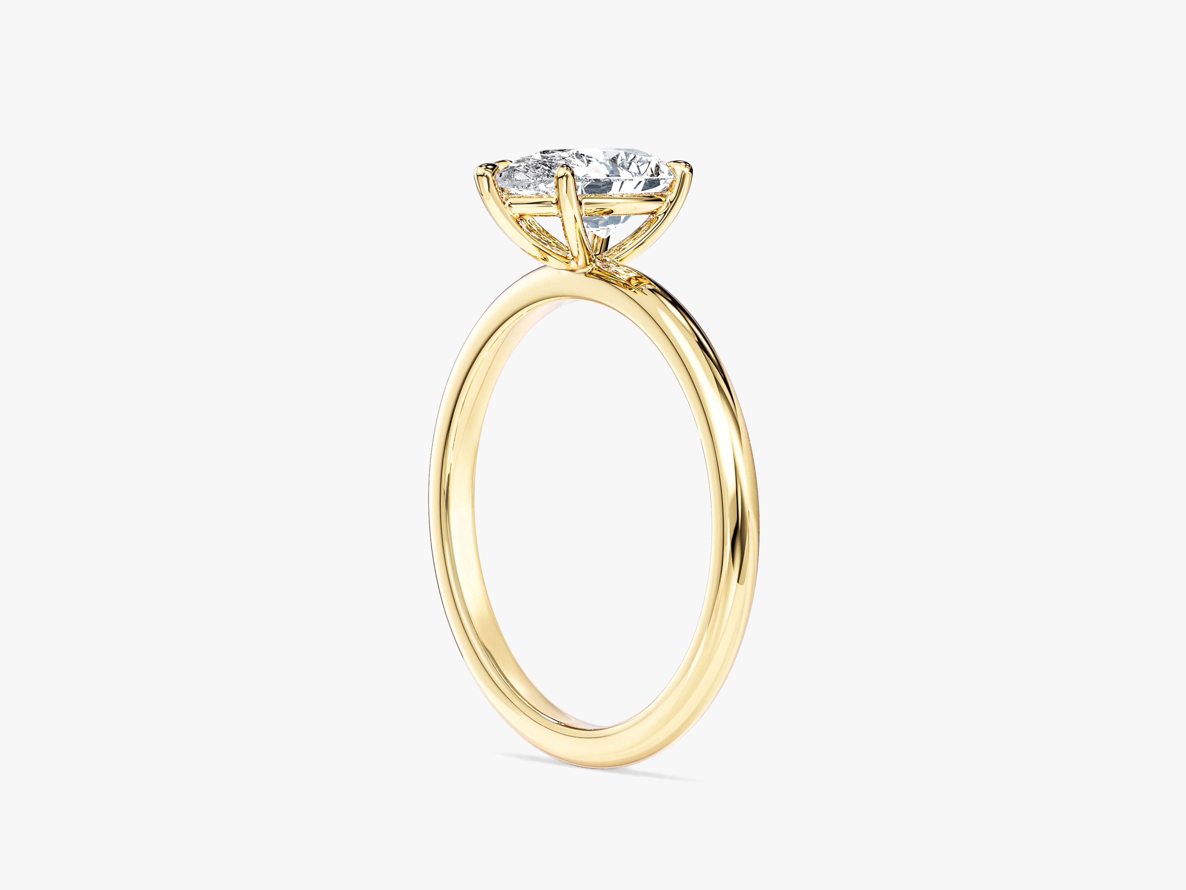 Pear Cut Solitaire Moissanite Engagement Ring (1.00 CT)
