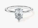 Pear Cut Solitaire Moissanite Engagement Ring (1.00 CT)