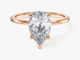 Pear Cut Solitaire Lab Grown Diamond Engagement Ring (2.00 CT)